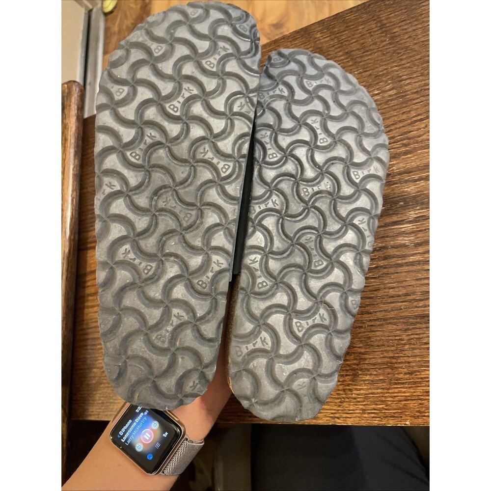 Birkenstock Granada Soft Footbed slide sandal Women's Black Gray 37 EUC 6-6.5 - Picture 6 of 6
